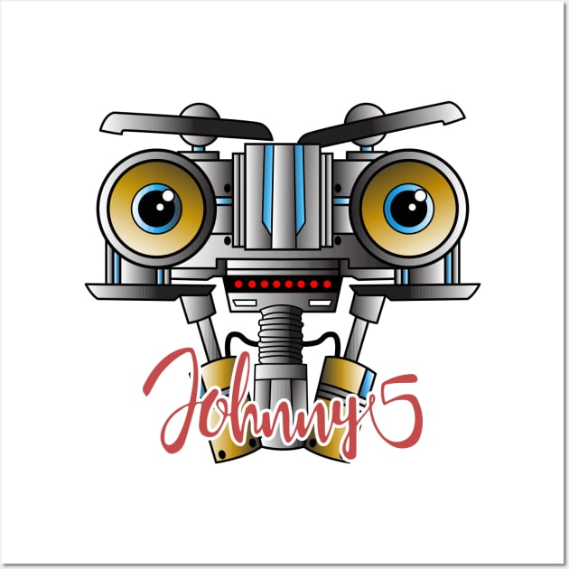 Johnny 5 Short Circuit Wall Art by woodpecker_beat